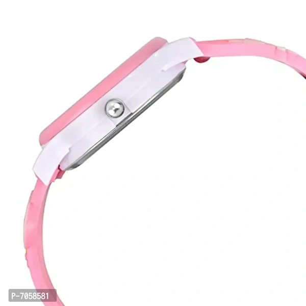 Swadesi Stuff Analogue White Dial Kids Watch for Girls (Pink Purple)