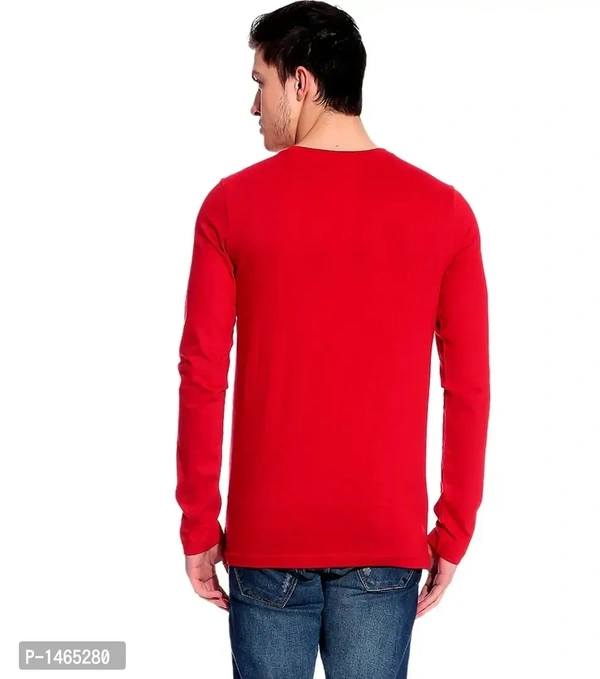 Multicoloured Cotton Blend Solid Henley Tees Pack of 2 - M