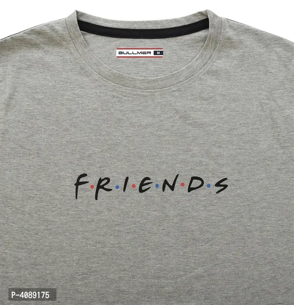 Bullmer Pack Of 2 Printed Cotton Blend Round Neck T-Shirts - L