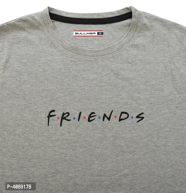 Bullmer Pack Of 2 Printed Cotton Blend Round Neck T-Shirts - 2XL