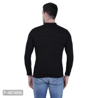 Men's Multicoloured Cotton Blend Solid Henley Tees (Pack of 2 - M
