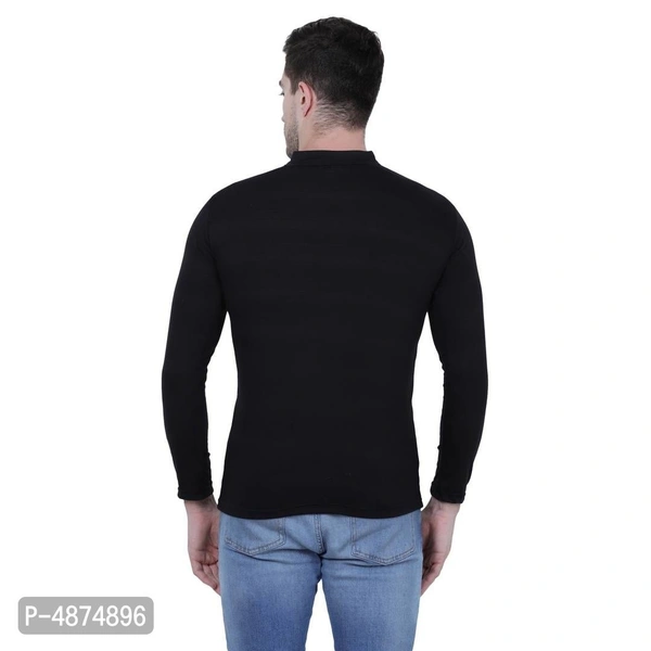 Men's Multicoloured Cotton Blend Solid Henley Tees (Pack of 2 - M