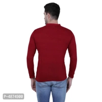 Men's Multicoloured Cotton Blend Solid Henley Tees (Pack of 2 - M