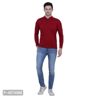 Men's Multicoloured Cotton Blend Solid Henley Tees (Pack of 2 - M