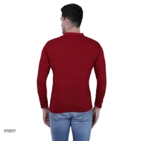 Men's Multicoloured Cotton Blend Solid Henley Tees (Pack of 2) - M