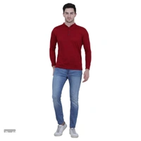 Men's Multicoloured Cotton Blend Solid Henley Tees (Pack of 2) - M