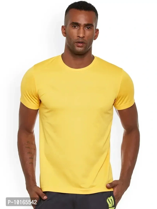 Men Multicolor Polyester Dri-Fit T-Shirt Pack of 2 - M
