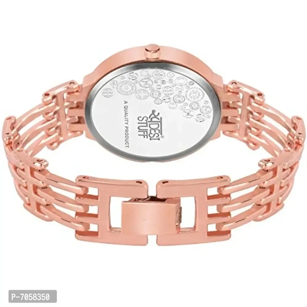 Swadesi Stuff Casual Analogue Girl's Women's Watch (Rose Gold Dial Rose Gold Colored Strap)