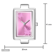 Acnos Brand - Pink Square Dial Silver Chain Belt Analogue Watch for Girl's and Women's Pack of - 1