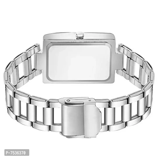 Acnos Brand - Pink Square Dial Silver Chain Belt Analogue Watch for Girl's and Women's Pack of - 1