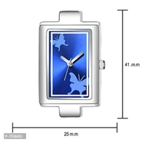 Acnos Brand Blue Square Dial Silver Chain Belt Analogue Watch for Girl's and Women's Pack of - 1