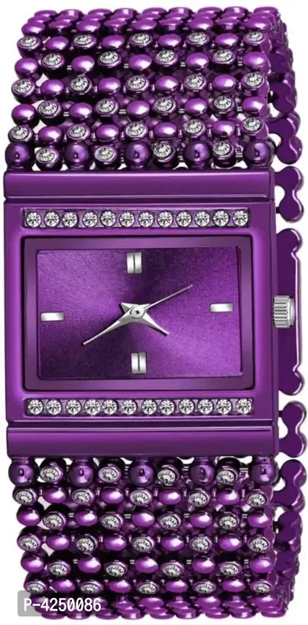 Women Purple square Analog Nice wrist Watch