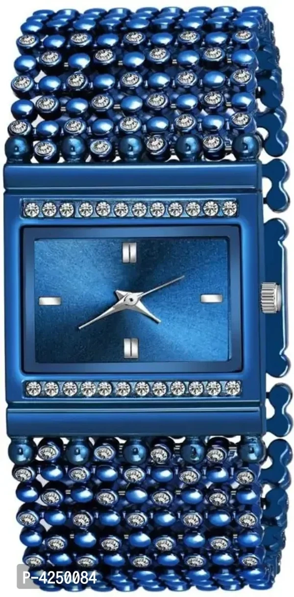 Women Blue square Analog Nice wrist Watch