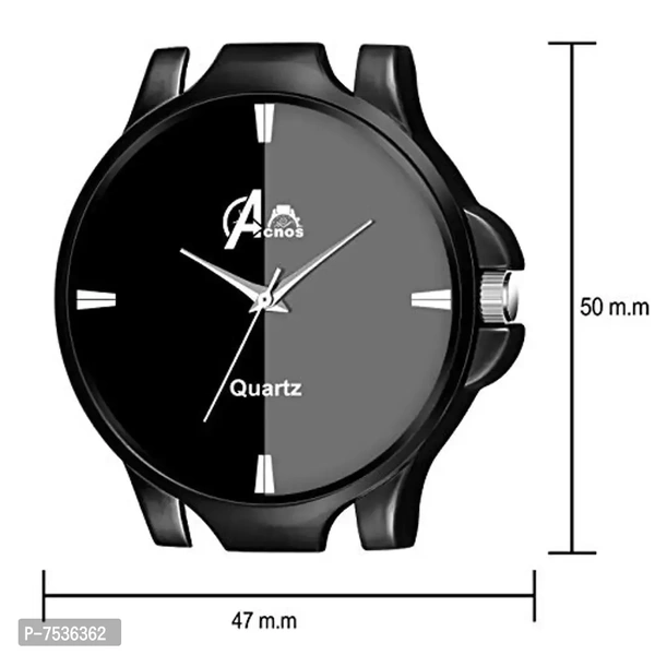 Acnos Luxury Analogue Women's Watch(Black Dial Mens Standard Colored Strap)