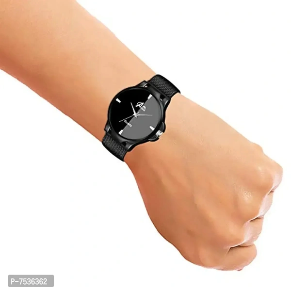 Acnos Luxury Analogue Women's Watch(Black Dial Mens Standard Colored Strap)