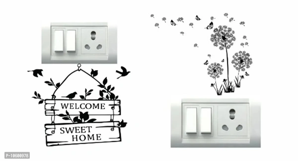 Black Bird Switch Board Wall Sticker set of 5