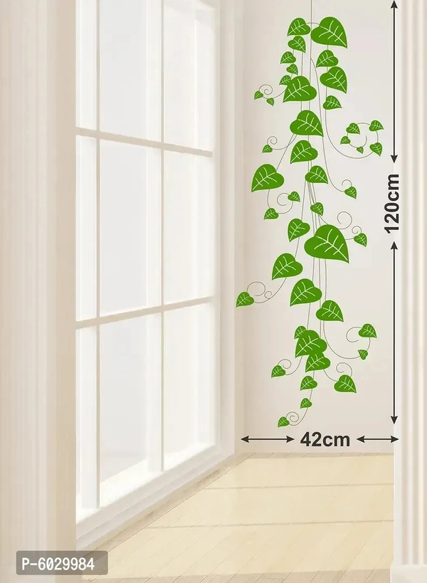 Attractive Beautiful Green Leaf Falling Wall Sticker