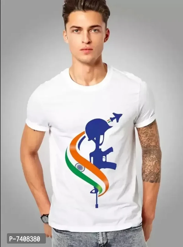 Stunning White Polyester Printed Jawan Tees For Men - White, L