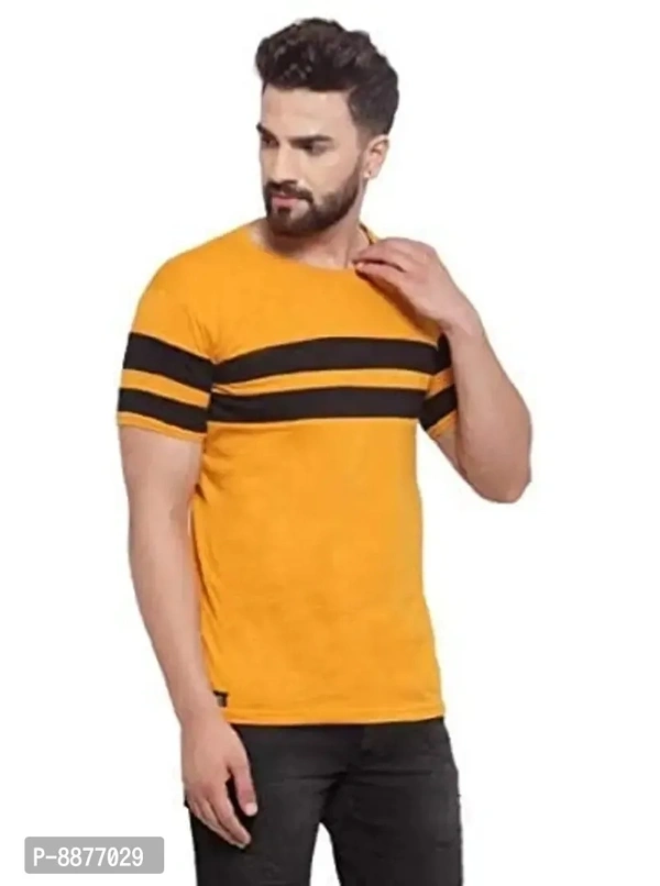 Classic Polyester Blend Tshirt for Men, Pack of 2 - L