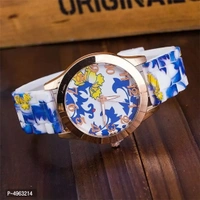 Women PU Analog Watch