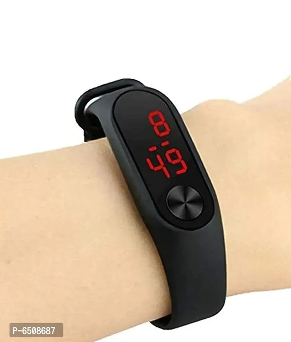 Combo Digital Date and Time Black Dial LED Watch for Stylish Kids Unisex Birthday Gift Digital Watch for Boys and Girls