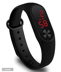 Combo Digital Date and Time Black Dial LED Watch for Stylish Kids Unisex Birthday Gift Digital Watch for Boys and Girls