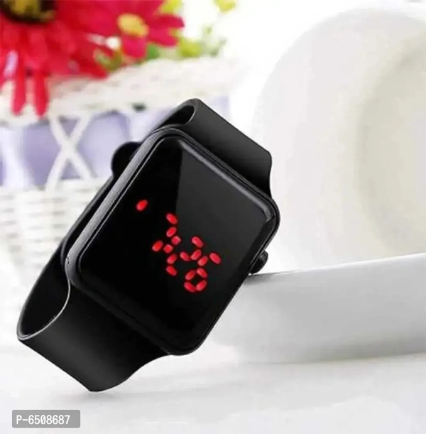 Combo Digital Date and Time Black Dial LED Watch for Stylish Kids Unisex Birthday Gift Digital Watch for Boys and Girls