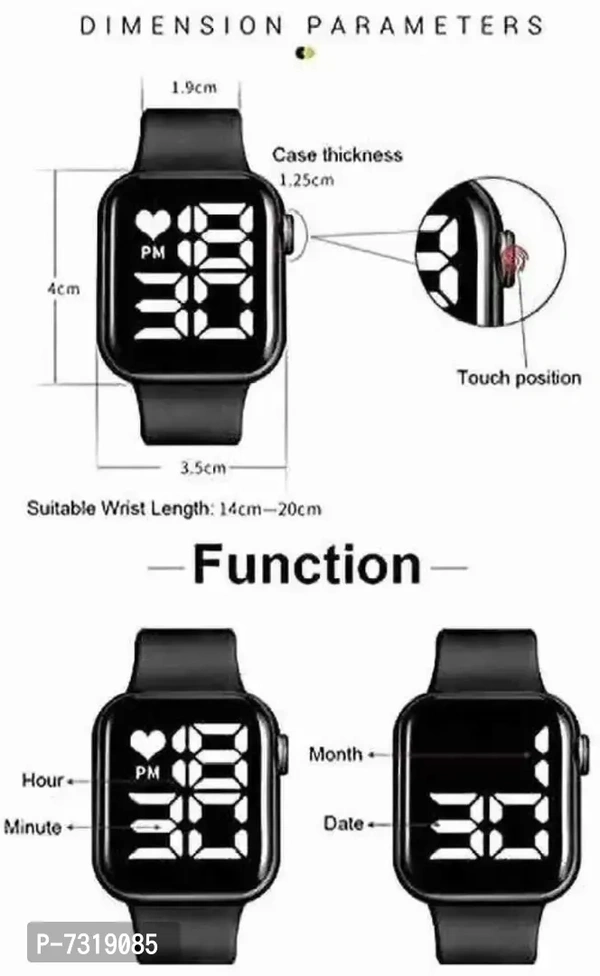Digital Led Pink Watch For Boys Girls