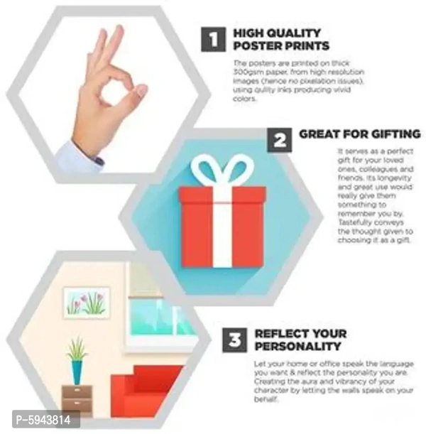 Beautiful Self Adhesive Paper Poster for Wall Deacute;cor (12x12 inches)