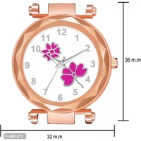 Stylish &nbsp;Flower Designer Leather Strap Watch for Girls