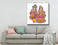 Designer Radha Krishna Canvas Painting for Wall Decoration of Living Room, Office And Hotel
