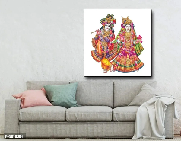 Designer Radha Krishna Canvas Painting for Wall Decoration of Living Room, Office And Hotel