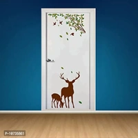 Sticker Studio Vinyl Tree And Deer Wall Floor Door Sticker, 58 x 48 cm, Multicolour