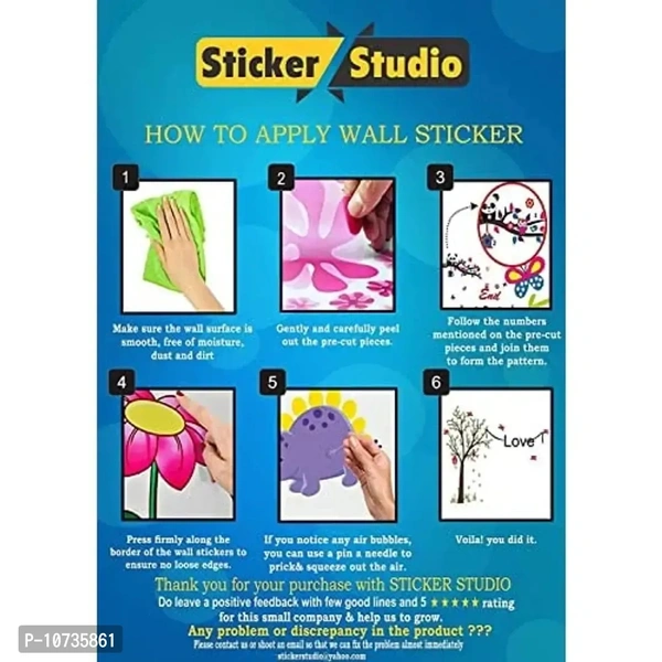 Sticker Studio Vinyl Tree And Deer Wall Floor Door Sticker, 58 x 48 cm, Multicolour