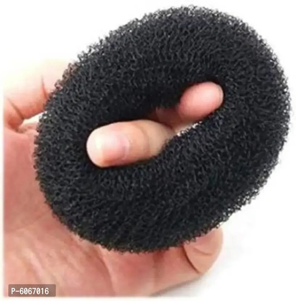 Fully Set Of 6 Pcs Combo Pack Of Bun Donuts For Bun Maker Juda Hair Accessories Hair Styling Tools Black Pack Of 1 Bun (Black) Bun (Black)