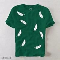 Trendy Casual T shirt for men and boys - Green, XL