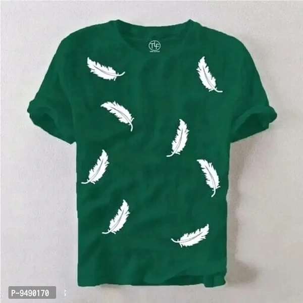 Trendy Casual T shirt for men and boys - Green, XL