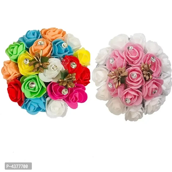 Hair Bun Decoration Full Gajra For Women(Pack Of -2)