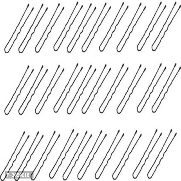 10Pcs Beauty Curved U shape hair pin for Bun clip, hair pins Hair Pin (Black)