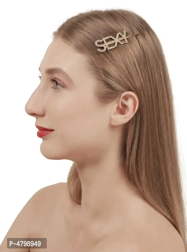 Women's Golden Metal Sexy Hair Clip Pin