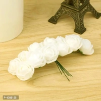 Pack Of 24Pcs, White Rose Flower Hair Juda Pin Hair Accessories For Women/ Girls