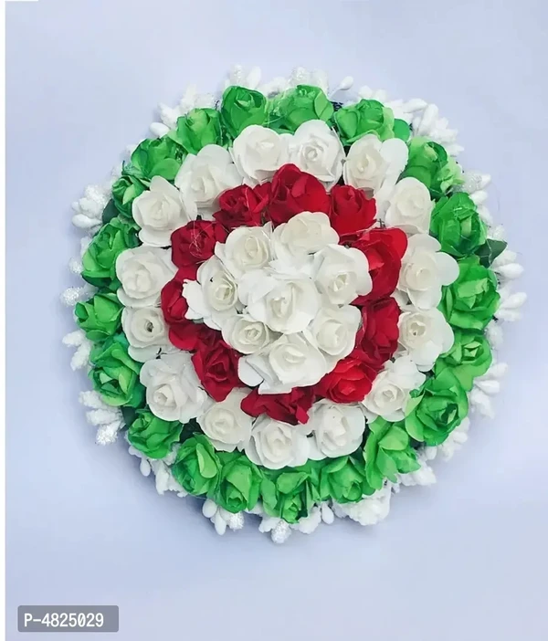 Stylish Multicoloured Paper Flower Gajra For Women And Girls