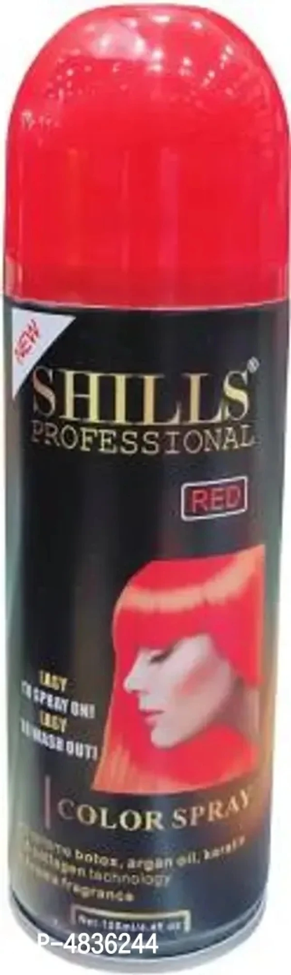 Shills Professional Temporary Hair Color Spray , Red Color: Red