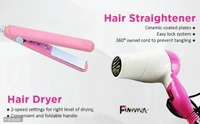 Mini straightener and 1000w combo pers