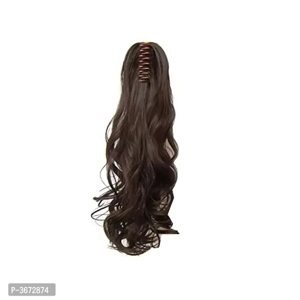 Women's Binding Tie up Synthetic Ribbon Ponytail Hair Extensions (Brown).