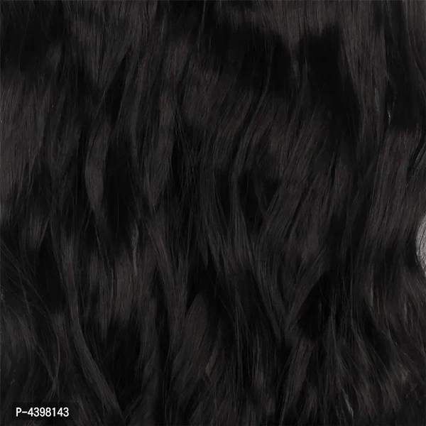 6Pcs 14 Clips 24-26 Inch Curly/Wavy Full Head Clip In On Hair Extensions Women Lady Hairpiece (Black)