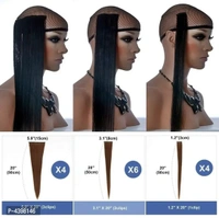 6Pcs 14 Clips 24-26 Inch Straight Full Head Clip In On Hair Extensions Women Lady Hairpiece (Brown)