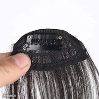 Clip On Synthetic Front Bang Hair Fringe Hair Extension, Black, Pack Of 1