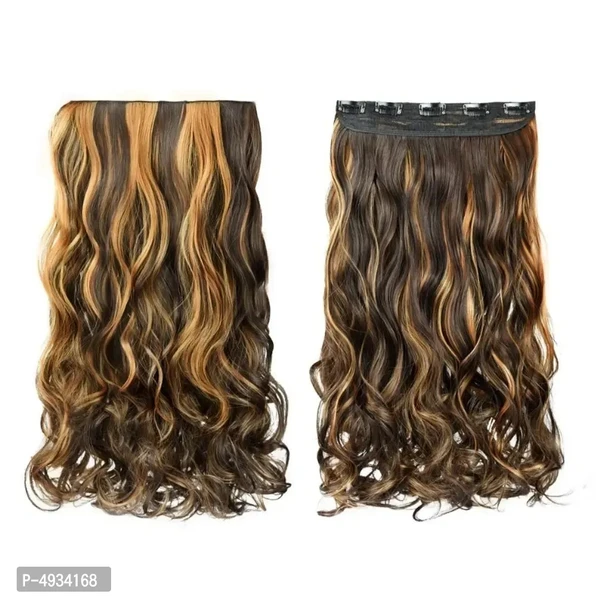 Professional Curly Hair Extension (Brown Highlight)