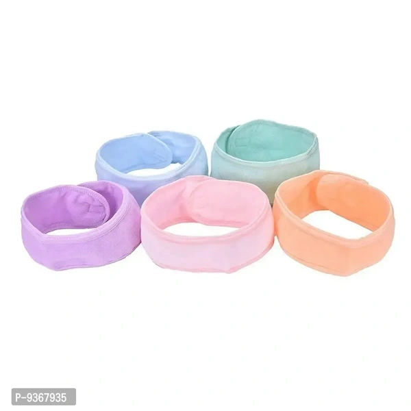 Trendy Terry Cloth Stretch Spa Headbands for Women – Non-Slip, Multiuse (Pack of 3, Multicolour